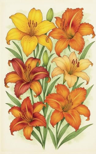 Vintage Composition Notebook - Daylily Collection