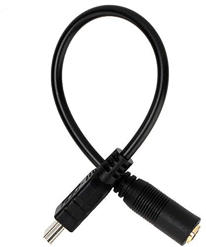 Pssopp Cavo Adattatore Microfono Mini USB a 3, 5 Mm, Plug and Play, Leggero, Portatile per Fotocamera Hero3/3+/4, Collegare il Microfono Esterno, Uso Versatile con Telefoni Cellulari