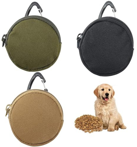 3er Set Leckerlitasche für Hunde – wasserdichte Hundeleckerli Tasche mit Karabiner, Futterbeutel Hundetraining, Kleine Leckerlibeutel für Hunde, Futtertasche Hund zum Training und Erziehung