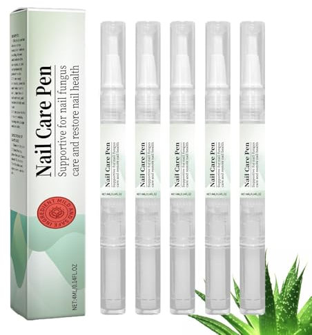 Mullend Nail Care Pen, Swissclear Antifungal Pen, Nail Care PEN Fungus, Fungal NAIL Treatment Pens with Tea Tree Oil and Vitamin E, Nails Repair Serum for Strengthener Nails (5PCS)