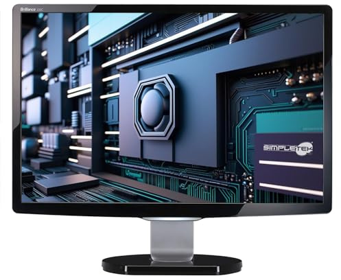 SIMPLETEK - Monitor Schermo Display 220C1SB 22 1680 X 1050 px WSXGA+ VGA DVI USB con Base Computer PC Desktop | Cavo di Alimentazione e VGA Inclusi (Ricondizionato)