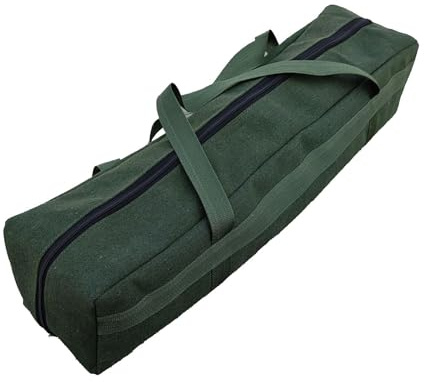Qianly Tent Poles Bolsa de Almacenamiento de Lona con Asa Superior para Almacenar Bastones de Senderismo Trípode Sillas Plegables Resistente y Plegable, 100 Cm X 20 Cm X 20