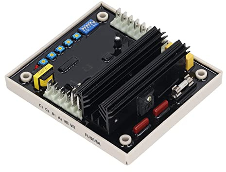 MasYosh Generador AVR, Regulador de Voltaje Ajustable con Protección de Baja Frecuencia y Supresión EMI, para Generador Monofásico de 30-260 VCA