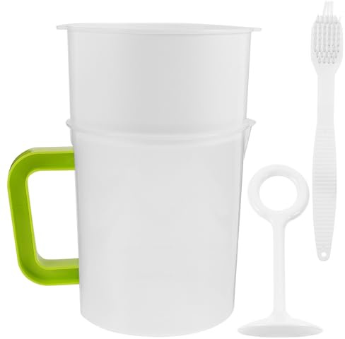IMIKEYA Soy Milk Strainer and Fine Mesh Food Filter Set 1.5l with Brush, Kitchen Juice Sifter for Fruit and Yogurt Making, Household Cooking Gadget
