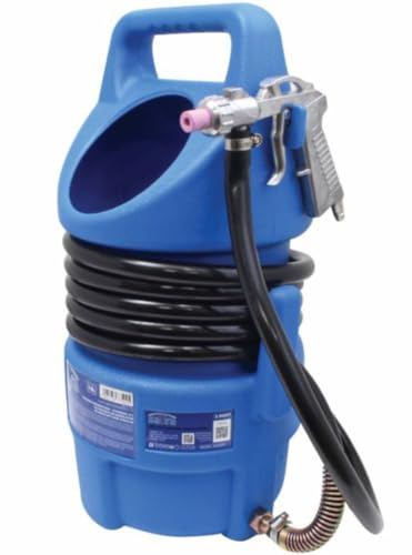 SIO Ponceuse à sable portable 10 l avec pistolet et tuyau 4,5 m - Sableuse pneumatique par siphon avec buses en céramique 4-7 mm - Nettoyage rouille, peinture et métal - Usage professionnel et