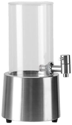 FytStycale 3 Litros Torre Cerveza Transparente Dispensador Cerveza Iluminado Multiuso Dispensador Torre para Bar, Sala Canto, Redondo Cilíndrico Inoxidable Luz Blanca, 2L