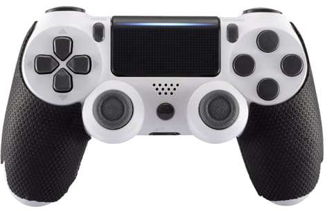 eXtremeRate Anti-Rutsche Grip Sticker für ps4 Griffe Griffpolster Aufkleber Schutzgriffe Abziehbilder Skin für ps4 Pro Slim Controller(Schwarz)