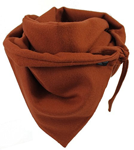 Rotfuchs Loop Schlauchschal Schal Webschal Uni modisch 100% Wolle (Merino) R-636 (155 x 30 cm, braun)