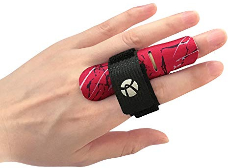 Kuangmi Finger Sleeve Unterstutzung Protector und Verletzungen beim Sport 1 Stuck （Red, L/XL）
