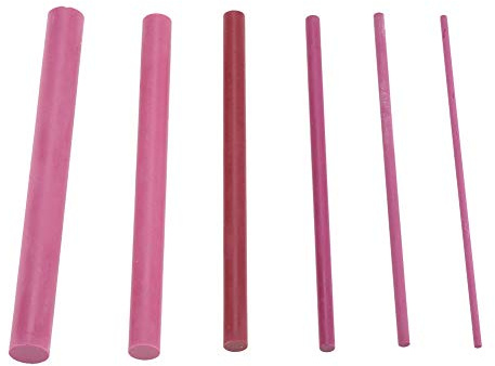 Fdit 6 Stück 3000 Grits Ruby Schärfen Schleifstein Whetstone Graver Polieröl Steinschleifer Schärfen Stein Whetstone Tool Set für alle Top Knifes
