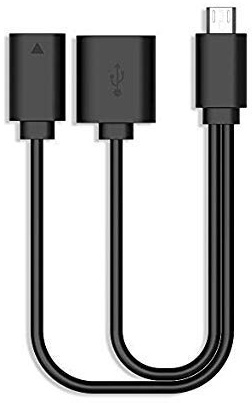 Rii USB Adapter Kabel Micro USB Host OTG Cable 20cm Kompatibel mit MacBook, Android, Google, Samsung, Galaxy, etc Schwarz （Die Nutzung der Ladefunktion entnehmen Sie Bitte dem A+Schaltplan）