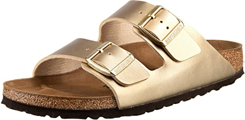 Birkenstock Sandales Arizona Birko-flor® Gold, Women’s Sandal, Gold, 7.5 UK (41 EU)
