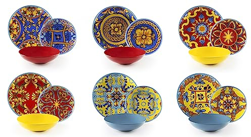 Excelsa Trinacria Servizio Piatti 18 Pezzi, Porcellana e Ceramica