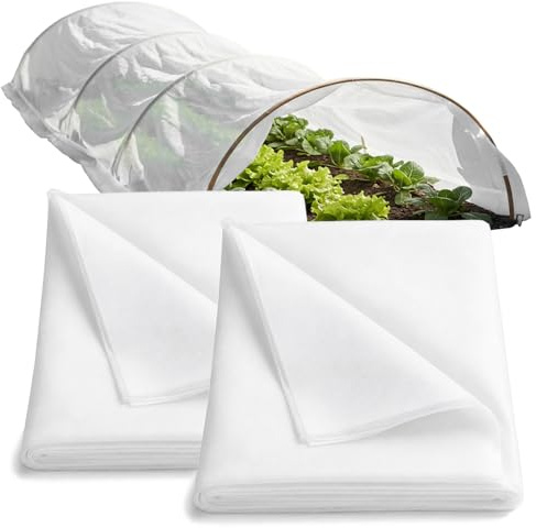 COM-FOUR® 2X Frühbeet-Vlies jeweils 7,5 m², Wintervlies | Deko-Stoff für DIY-Projekte - Stofflage für Garten - Abdeckvlies für alle Beete