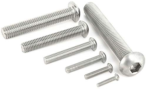Linsenkopfschrauben Innensechskant / M8 x 25 mm [10 Stück] DIN ISO 7380-1 / Rostfreier Edelstahl A2 V2A VA/ISK/Flachkopf/Flachkopfschraube
