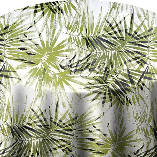 Wachstuchtischdecke Wachstuch Tischdecke Gartentischdecke Bambus Rio Grün Oval 130 x 240 cm abwaschbare Wachstischdecke