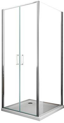 Cabina de ducha con pared fija y puerta central Saloon (77,5-80 fija x 72-75 Saloon)