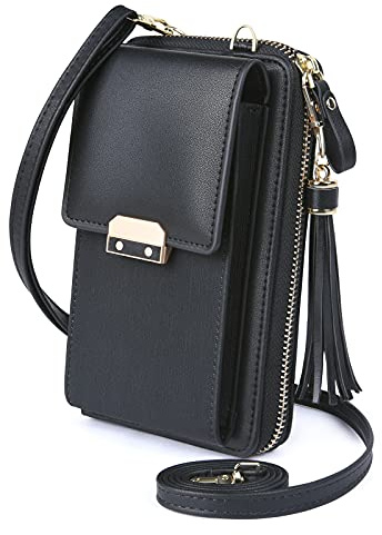 Aucuu Crossbody Phone Bag for Women, Cross Body Handbags, Shoulder Bag, Mobile Phone Pouch with Long Strap, Cellphone Purse for Cellphones under 7 inches