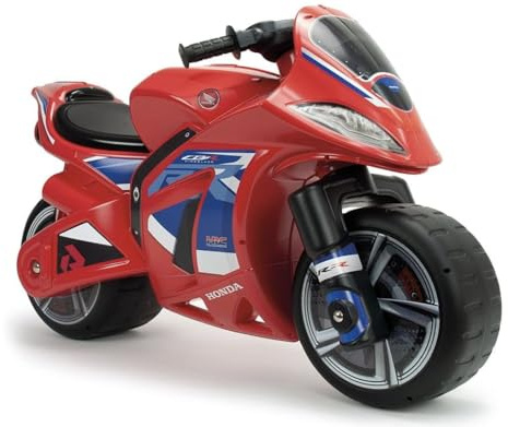 Moto Porteur Enfant 4 5 6 et 7 Ans sans Pédales - Winner Honda Racing XL Stable + Ergonomique - Moto Draisiènne 4 Ans Roues Larges + Transport Facile + Style Course | INJUSA
