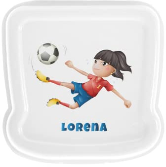 SAQUITOMAGICO Sandwichera Personalizada Infantil con Nombre o Texto – Fiambrera Resistente para Almuerzo y Merienda – Diferentes Diseños a Elegir – Apta para Lavavajillas – Impresión UV Duradera