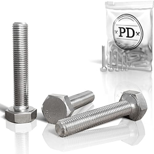 PD® Sechskantschrauben M6x30 mm (DIN 933 / ISO 4017) | A2 V2A Edelstahl | 6-kant Maschinenschrauben mit metrischem Vollgewinde | VA Außensechskant, rostfrei | 50 Stück