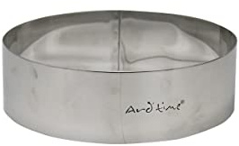 Ard'time - Cercle à Pâtisserie, à Gâteau, Mousse et Entremet, Medium Modèle, Diamètre 18cm, Moule à Gâteau en Acier Inoxydable, Moule à Pâtisserie, Gâteau Rond, Cercle à Dessert