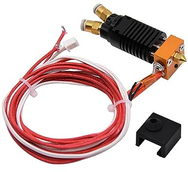 24V 2 in 1 Out Dual Color Hotend Extruder Brass Nozzle 0.4mm Print Head w/Silicone Sock Heater Thermistor Compatible with Ender 3 V2 /Ender 3 Pro Ender 5 / Pro/Plus /CR10S /CR10 S4 S5 3D Printer