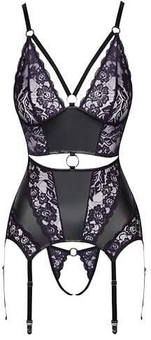 Cottelli Lingerie Strapshemd, Schwarz, XL