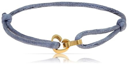 Made by Nami Herz Armband Damen Blau aus Edelstahl Wasserfester Schmuck Größenverstellbar Freundschaftsarmbänder (blau)