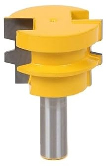 Fresa de vástago de 1/2 y 12,7 MM, cincel de carpintería Reversible for carpintería, broca de junta de pegamento for tallado de madera, 1 unidad