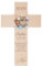 wunderwunsch® - Personalisiertes Taufkreuz mit hochwertigem Spezial-Druck aus massivem Buchenholz - Taufe Geschenk - Holzkreuz Taufe (Arche Tiere)