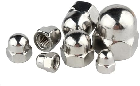 DIN1587 A2 Hutmutter M3 M4 M5 M6 M8 M10 304 Edelstahl Dekorative Kappe Blindmuttern Kappen Abdeckungen Sechskant-Hutmuttern(M8 5pcs)