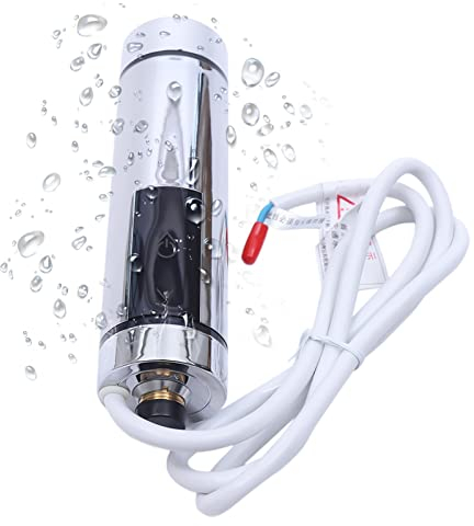 HOARLICN Elektrischer Durchlauferhitzer, Mini Durchlauferhitzer Mit Temperaturanzeige Mini Instant Warmwasserbereiter Mit Dusche Kit 5500w Wasser- Und Stromtrennung Einstellbare Temperatur 30-52℃