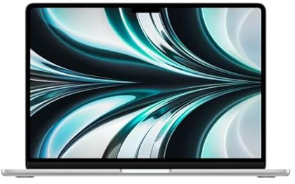 2022 Apple MacBook Air mit Apple M2 8-core CPU/10-Core GPU (13-Zoll, 8GB RAM, 512GB SSD) (QWERTZ German) Silber (Generalüberholt)