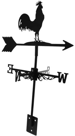 BEBEMOKO Windrichtungsanzeiger Metall Retro Wetterfahne Mit Hahndesign Für Garten Und Wetterbeständig Und Dekorativ Windmesswerkzeug Für Outdoor-Dekoration