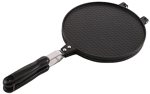 TOBBOMEY Pancake Maker Pan Double-Sided Baking Tool Non-Stick Mold Portable Cookie Machine Cone Press for Egg