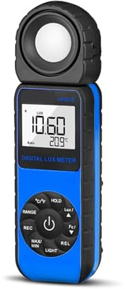 Mesureurs de lumière, Luxmètre numérique compact, affichage graphique à barres de 3999 points, transducteurs à diode filtrante en silicium for la surveillance de la croissance des plantes(Blauw)