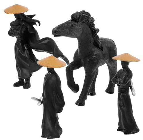 CVUTOVO 4pièces Lot de Figurines Miniatures Plastique pour Décoration De Terrarium Mini Jardin Statue Ornement De Bureau Paysage Miniature