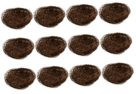 BESTonZON 12stücke Dekorative Mikro-Requisiten Künstliche Nester Mini-vogelnester Ostern Gartenfotografie Mikro-landschafts-Requisiten Künstliche Vogelornamente Vogeldekoration Requisiten Fü