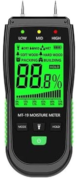 Misuratore di umidità digitale, Misuratore di umidità del legno MT19, misuratore di umidità e pareti, igrometro for cartone, misuratore di umidità dei mattoni di cemento,per legno e cartone