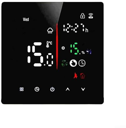 Besshepplo WiFi-fähiges Touchscreen-Thermostat für elektrische Fußbodenheizung und Wandkessel, 16 A, 3 A, Dual-Lastunterstützung, wöchentlich programmierbar, intelligentes Temperaturregelgerät