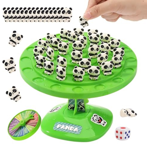 Generisch Geschicklichkeitsspiel | Panda Bauklotz Geschicklichkeitsspiel | Pädagogisches Balance Stapelspiel - Für Familie Kinder Mädchen Geburtstag Weihnachten