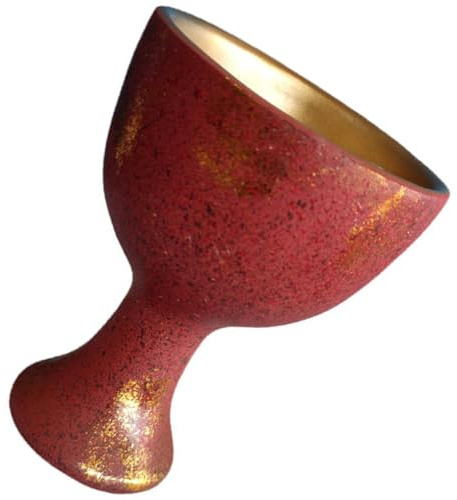 TEMPNAP Copa Sagrada de Resina Vintage para Altar y Decoración Religiosa Cáliz de Adoración para Ceremonias y Sacrificios Copa de Escritorio Decorativa