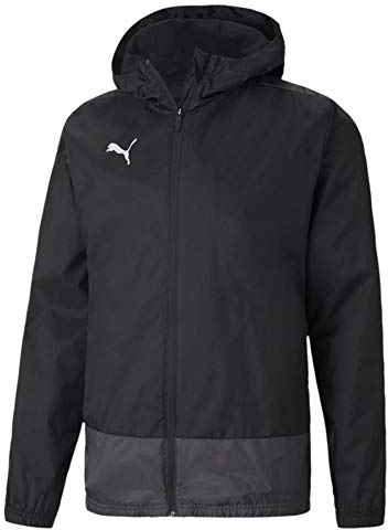PUMA Jungen, teamGOAL 23 Training Rain Jack Regenjacke, Black-Asphalt, 164