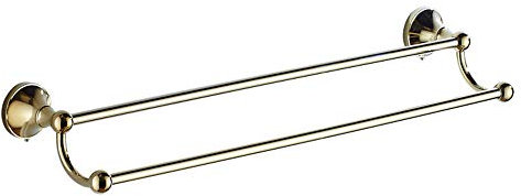 Doppel-Handtuchhalter Aus Messing Wand Befestigte Für Badezimmerzubehör Bad-Accessoires Gold-