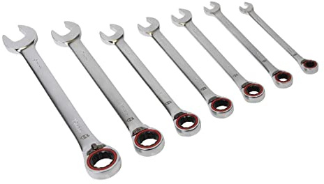 Sealey WallDrive 100t Reversible Ratchet Combination Spanner Set 8mm-19mm - 7pc