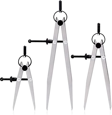 Wokape 4 6 8 verstellbar abschließbare Stahl-Trennwand Leder Kompass Sortiment Kit Bleistift Kompass Holzbearbeitung Kompass für Geometrie Flügel Teiler Kompass Zeichnen