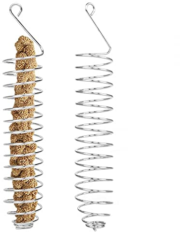 Vogelspielzeug, 2 Stück Edelstahl Futterspender Wellensittich, Obst- und Gemüsehalter für Vögel, Vögel Käfig Füttern Zubehör für Papagei Sittiche Kakadus Aras Conure Liebesvögel Finken Mynah