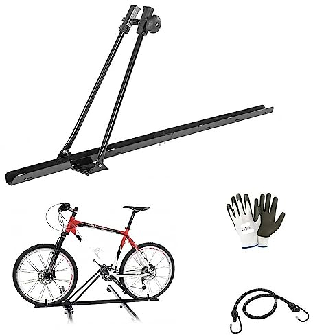 PORTABICI PER AUTO PORTABICICLETTE IN ACCIAIO DA TETTO AUTO CON BARRE PESO MAX 15KG RUOTE BICI 55MM PORTACICLO FISSAGGIO SOLO SU BARRE PORTABAGAGLI-OMOLOGATO