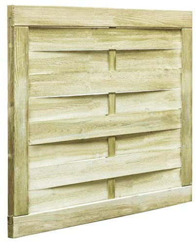 Homgoday Cancello da Giardino in Legno Impregnato 100x75 cm Verde, Cancello Giardino Esterno, Cancello per Recinzione da Esterno, Recinzione da Cantiere
